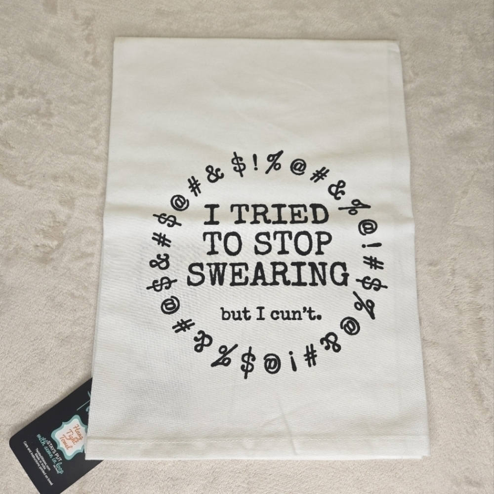Twisted Wares "I Tried to Stop Swearing but I C'unt" Dish Cloth Towel